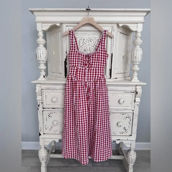 Jessica Simpson•Gingham Maxi Tank Dress•Size S•NWT - Picture 1 of 4